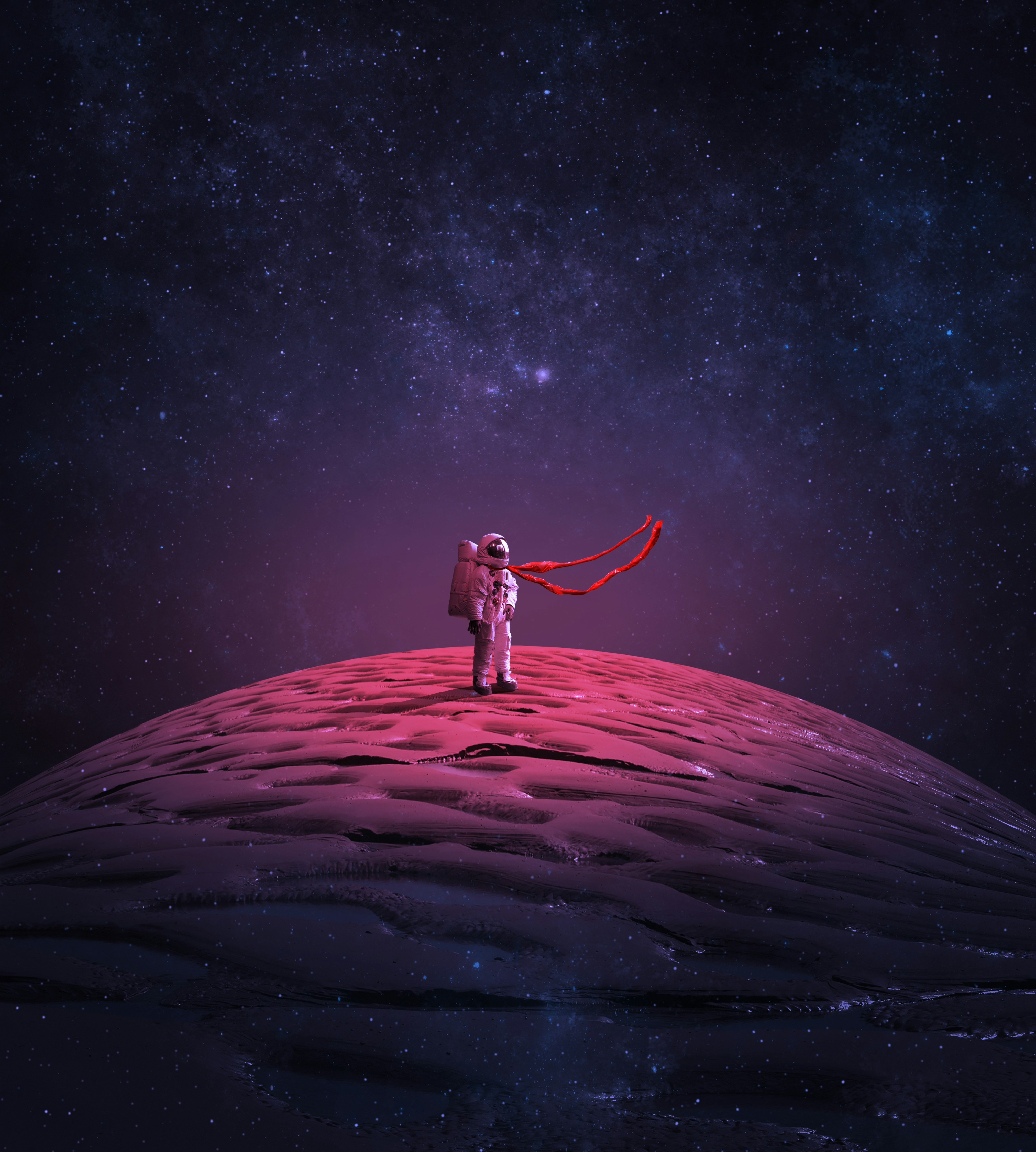 Astronaut on the moon